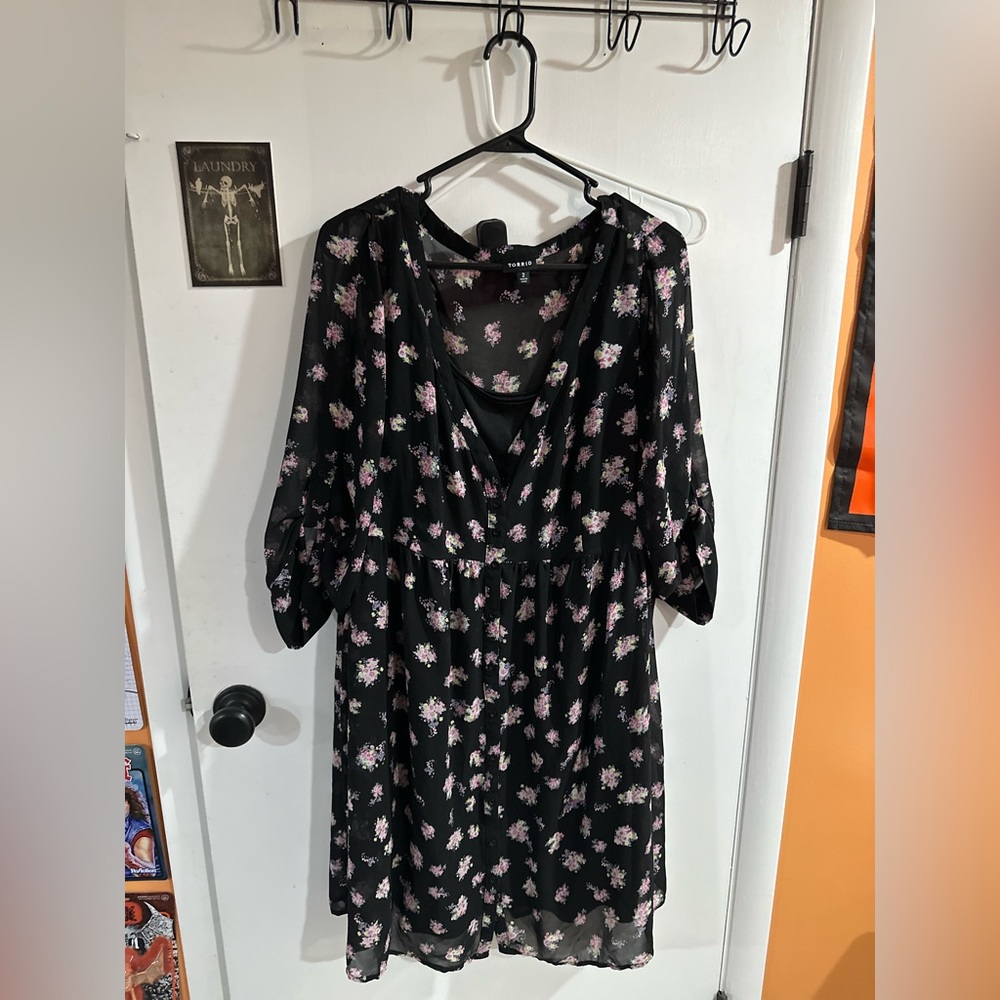 Vintage torrid chiffon dress 2